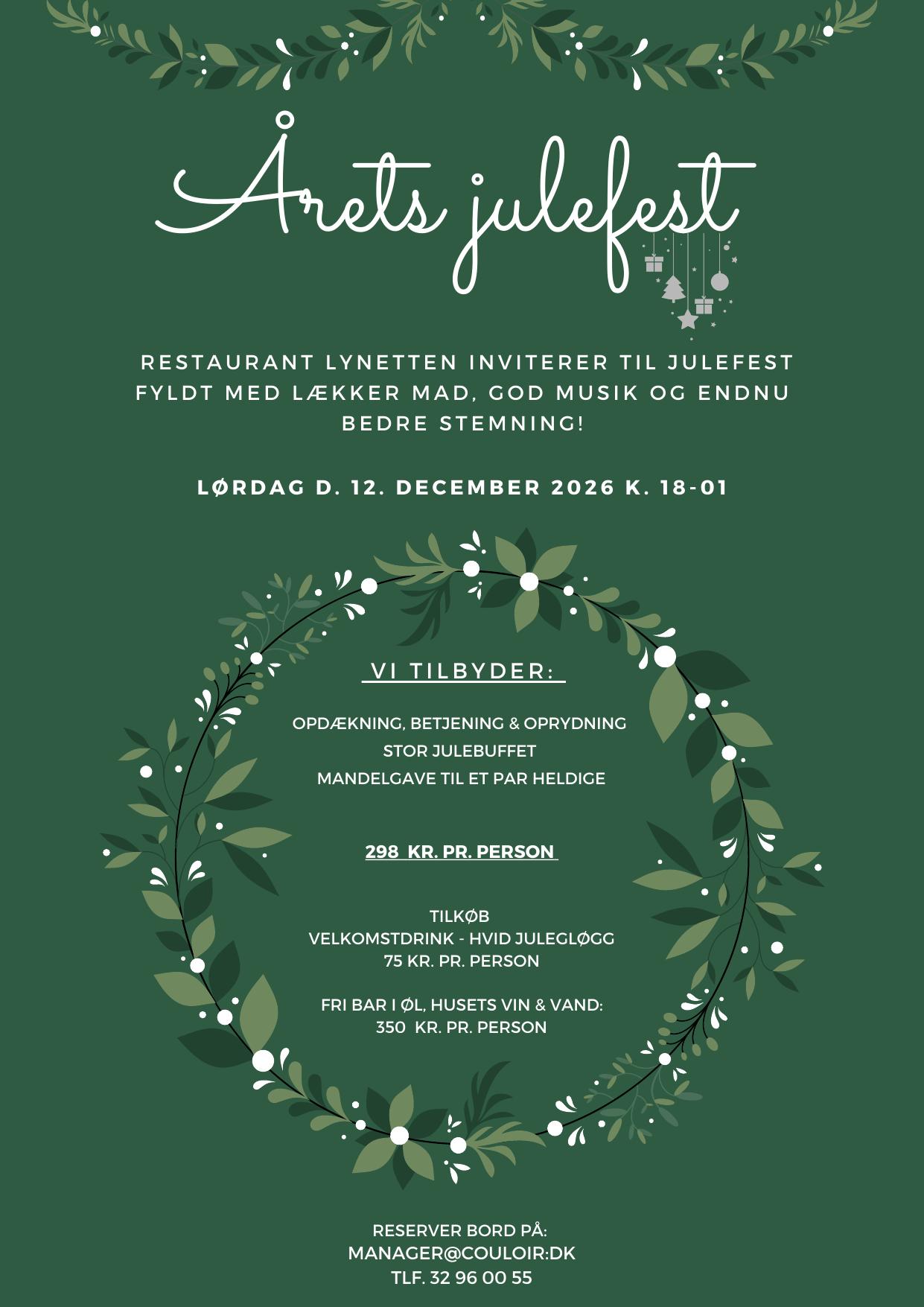 Årets julefest flyer